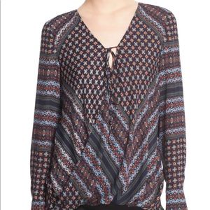 Derek Lam 10 Crosby Drape front silk shirt